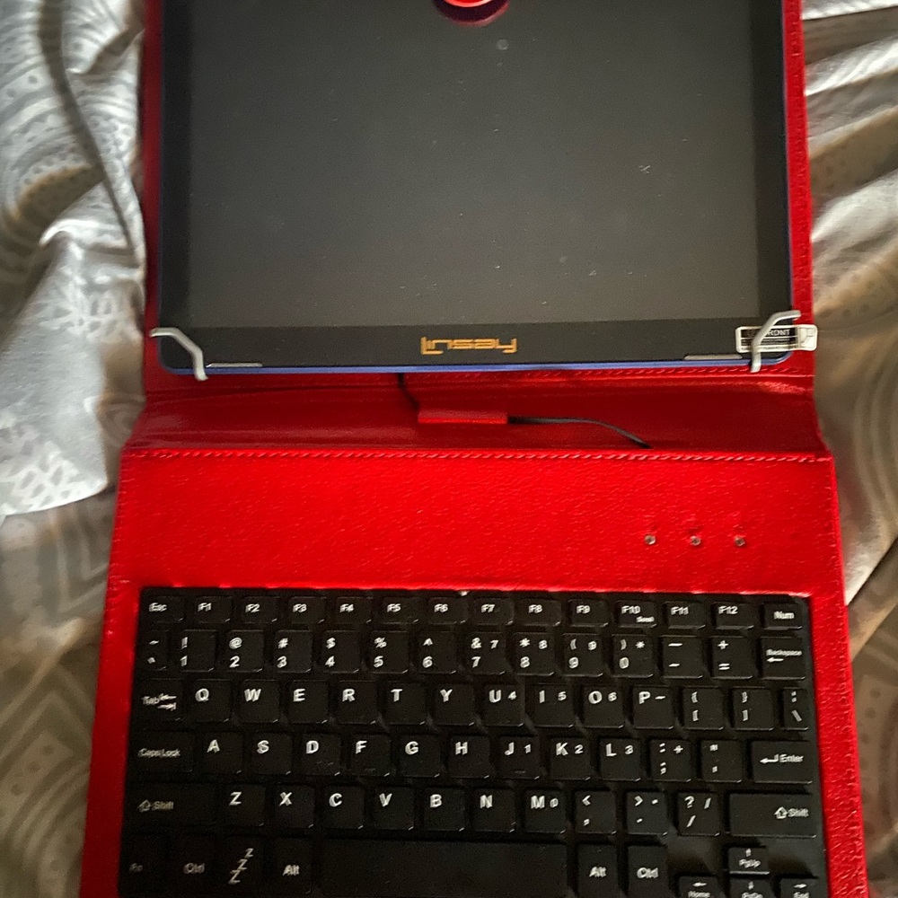 Red Tablet Keyboard Case by Unknown Brand